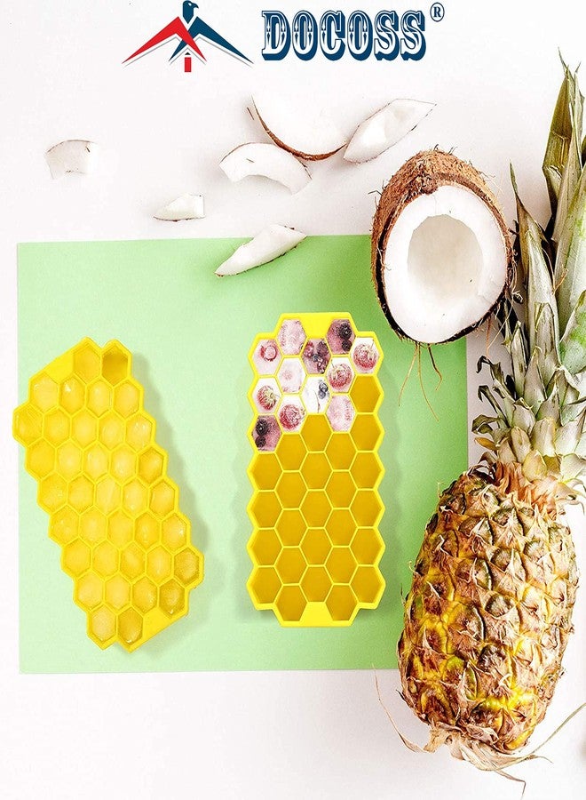 DOCOSS Food Grade Premium Silicone 37 Cavity Ice Cube Mould Maker with Lids,Silicon Ice Cube Maker Trays for Freezer, Silicone Ice Cube Tray Box,Perfect Fridge Thin Ice Tray (3 Pcs) - Image 5